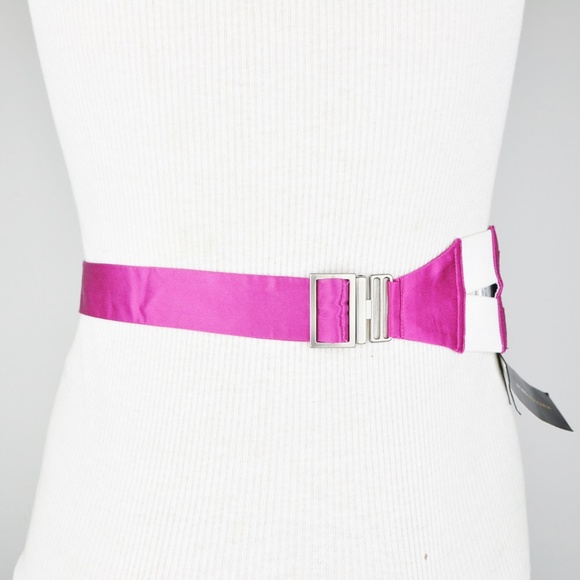 Pink Silk Adjustable Stretch One Size Waist Belt - Picture 2 of 2